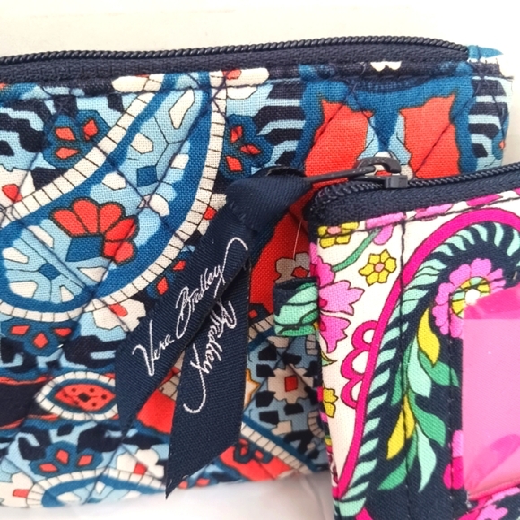 VERA BRADLEY 2014 Petal Paisley & 2015 Marrakesh Card Holders Like New 14U14Me - Picture 11 of 12
